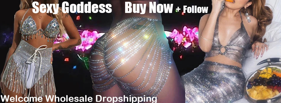 Rhinestone See-Through Top