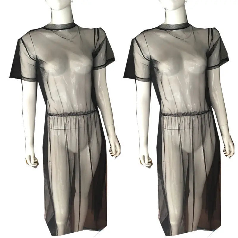 Hirigin Black Gauze Dress