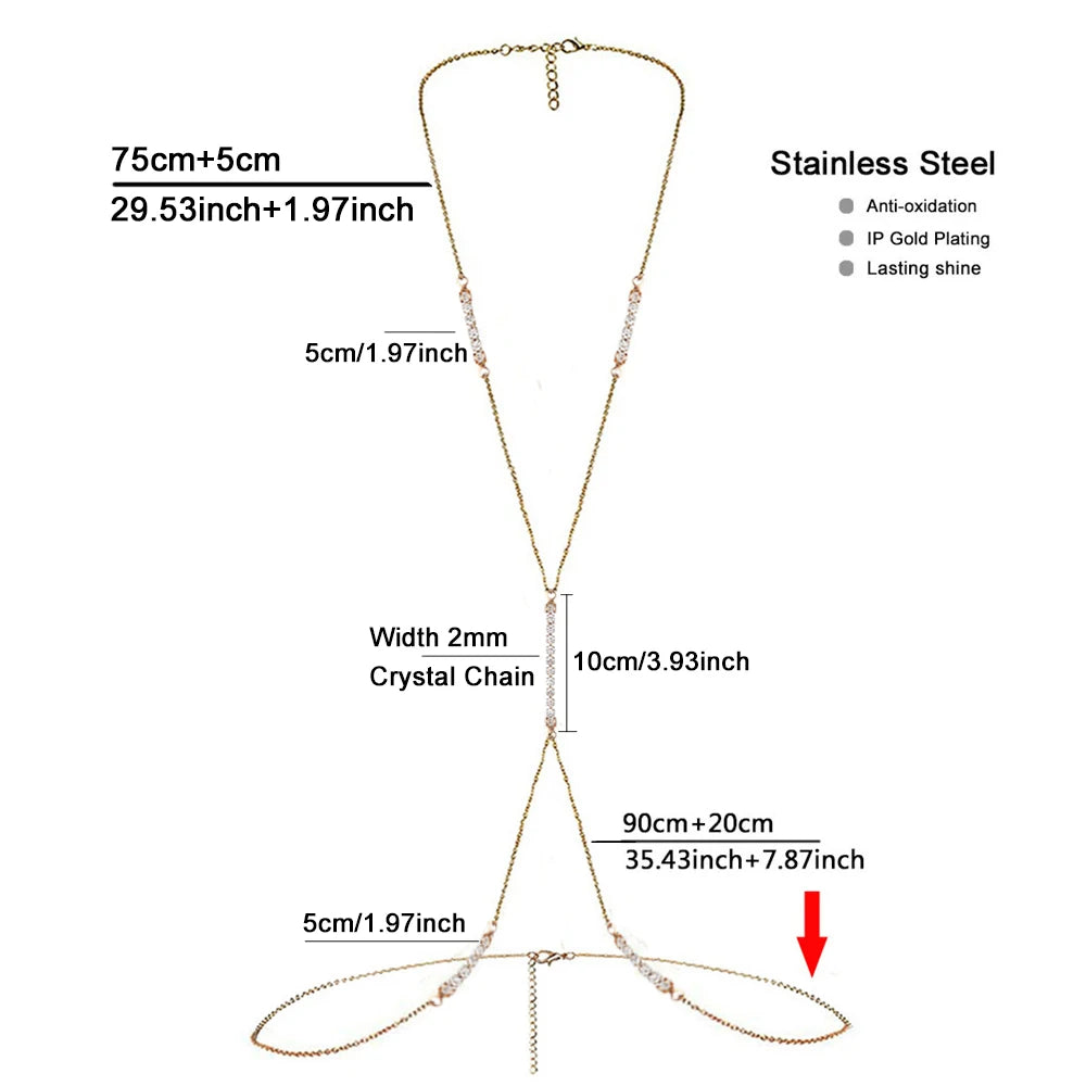 Belly Chain With Rhinestone