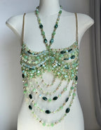 Bralette Harness Beaded Knitted Festival Party Top