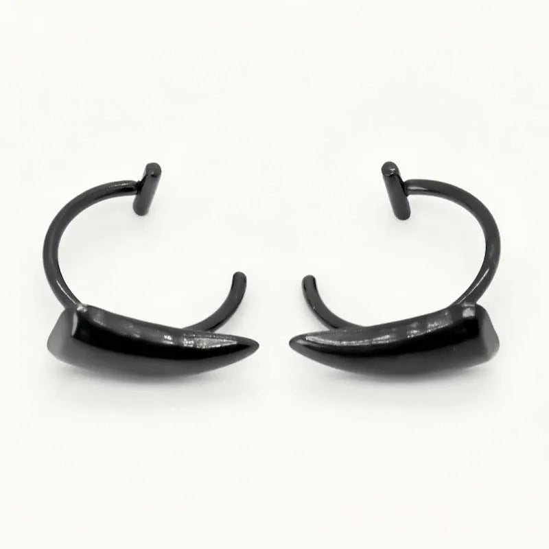 Fake Lip Ring In Brushed Stainless Steel Gothicore