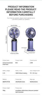 Portable Hands Free Electric Fan