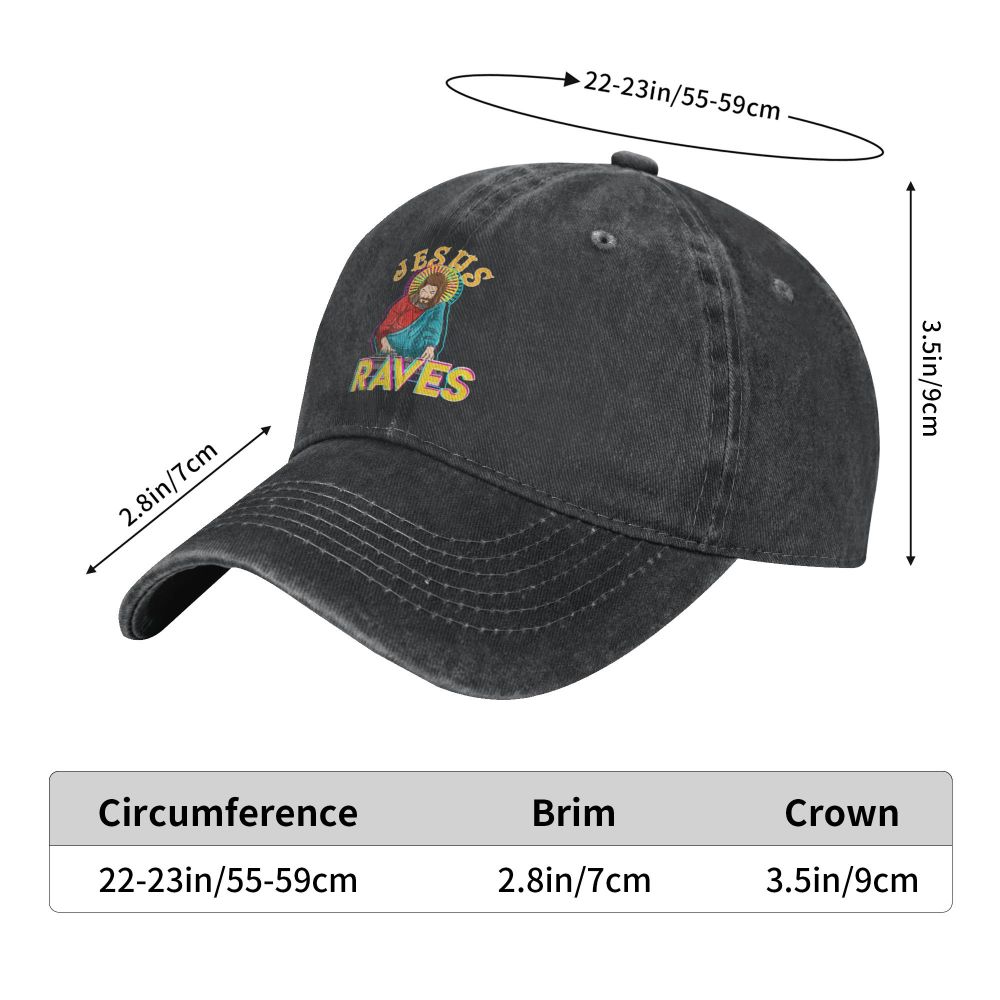Jesus Raves Baseball Dad Cap