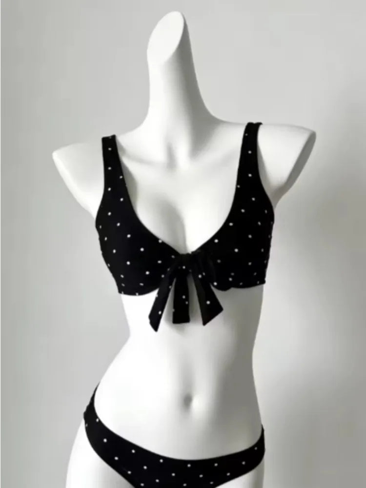 Bikini Set Featuring High Waist Cut And Abstract Print