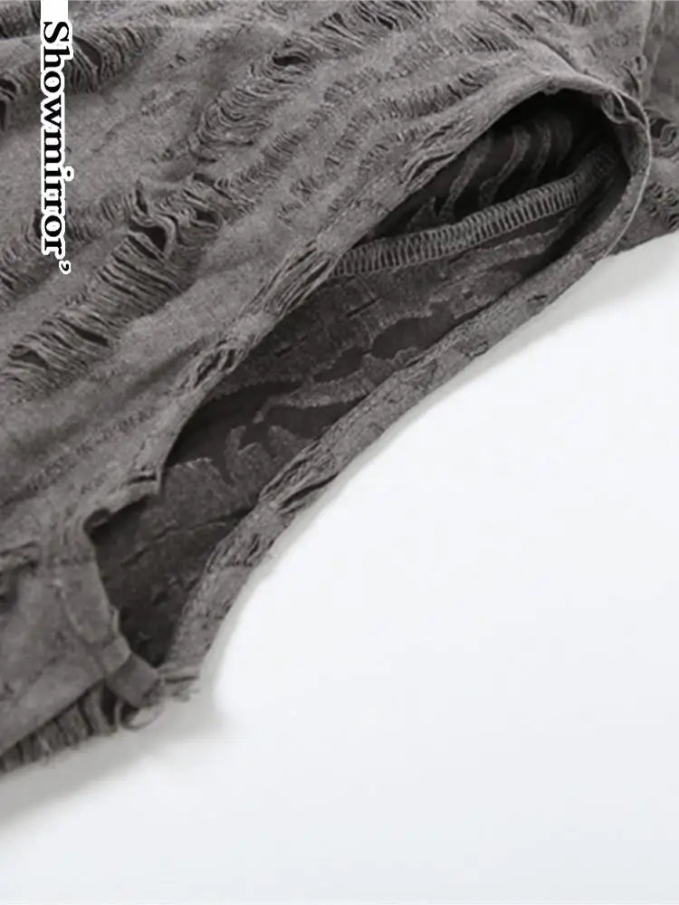 Hooded Crop Top Y2K Gothic Soft-Knit