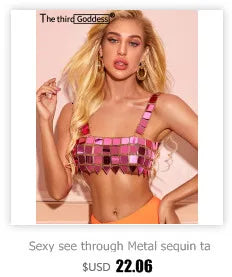 Rhinestone See-Through Top