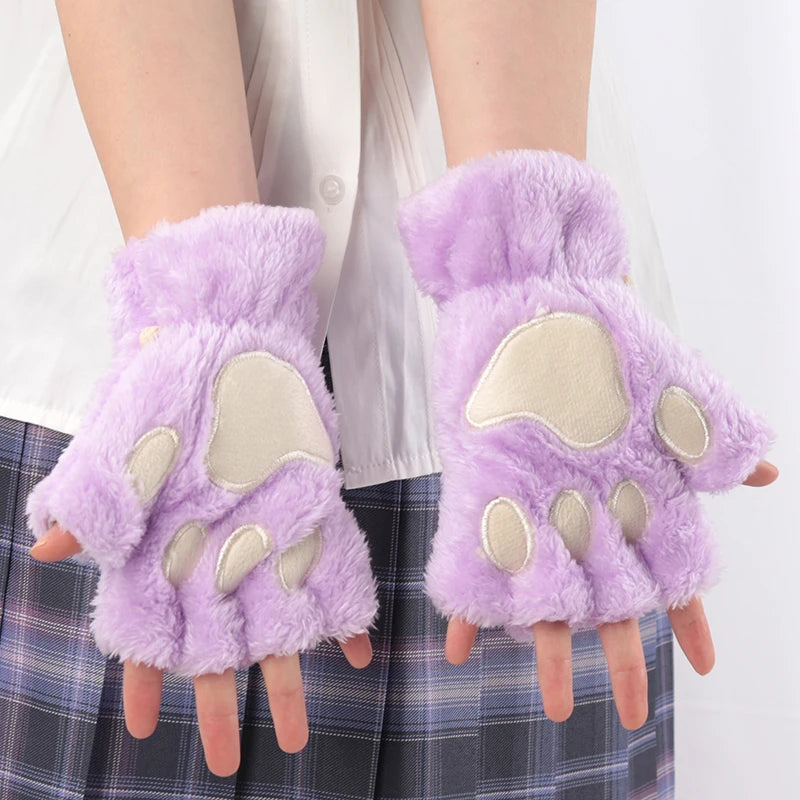 Fingerless Cat Paw Gloves