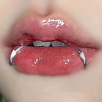 Fake Lip Ring In Brushed Stainless Steel Gothicore