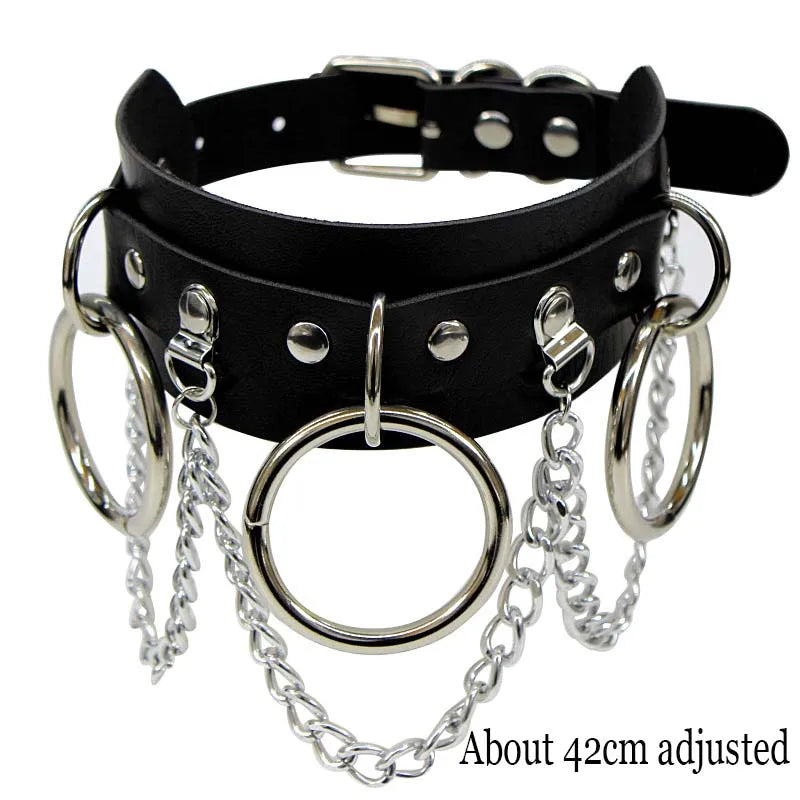 Choker Necklace In Leather