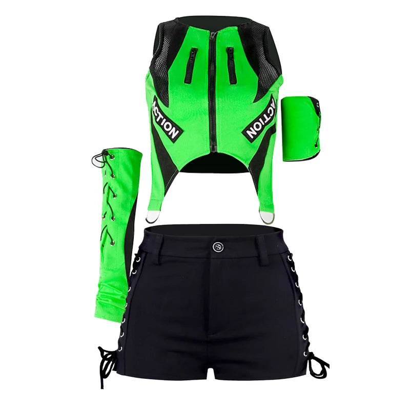 Fluorescent Racer Girl Set