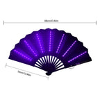 Rave Hand Fan Light up Rave Handheld Fan Travel Multipurpose Handheld Fan Carnival Accessories for Belly Dancing Performances