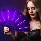 Rave Hand Fan Light up Rave Handheld Fan Travel Multipurpose Handheld Fan Carnival Accessories for Belly Dancing Performances