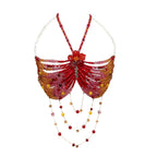 Bralette Harness Beaded Knitted Festival Party Top