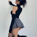 Camisole Top With Suspender Turtleneck