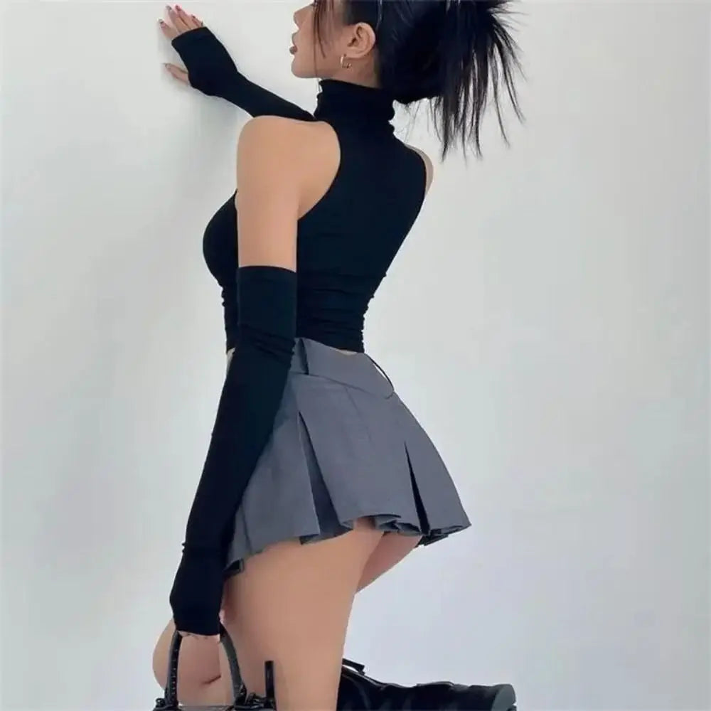 Camisole Top With Suspender Turtleneck