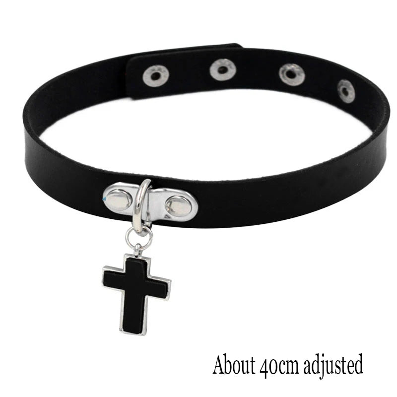 Choker Necklace In Leather