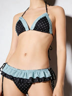 Bikini Set Featuring High Waist Cut And Abstract Print