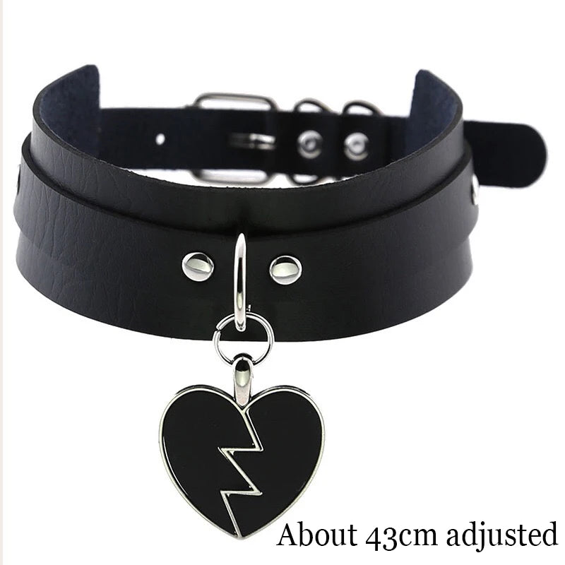 Choker Necklace In Leather