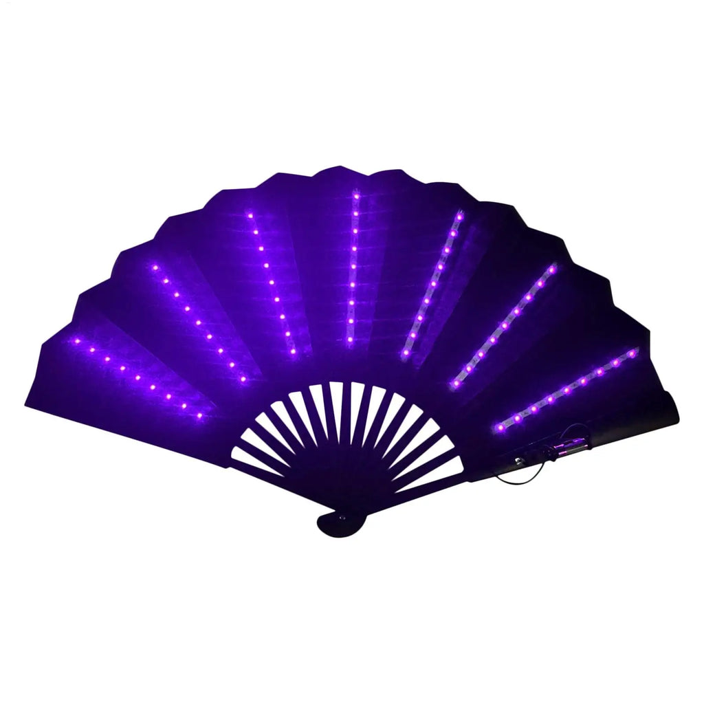 Rave Hand Fan Light up Rave Handheld Fan Travel Multipurpose Handheld Fan Carnival Accessories for Belly Dancing Performances