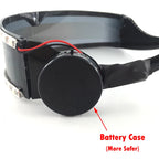 Cyberpunk LED Sunglasses With Sculpted Luminous Frame