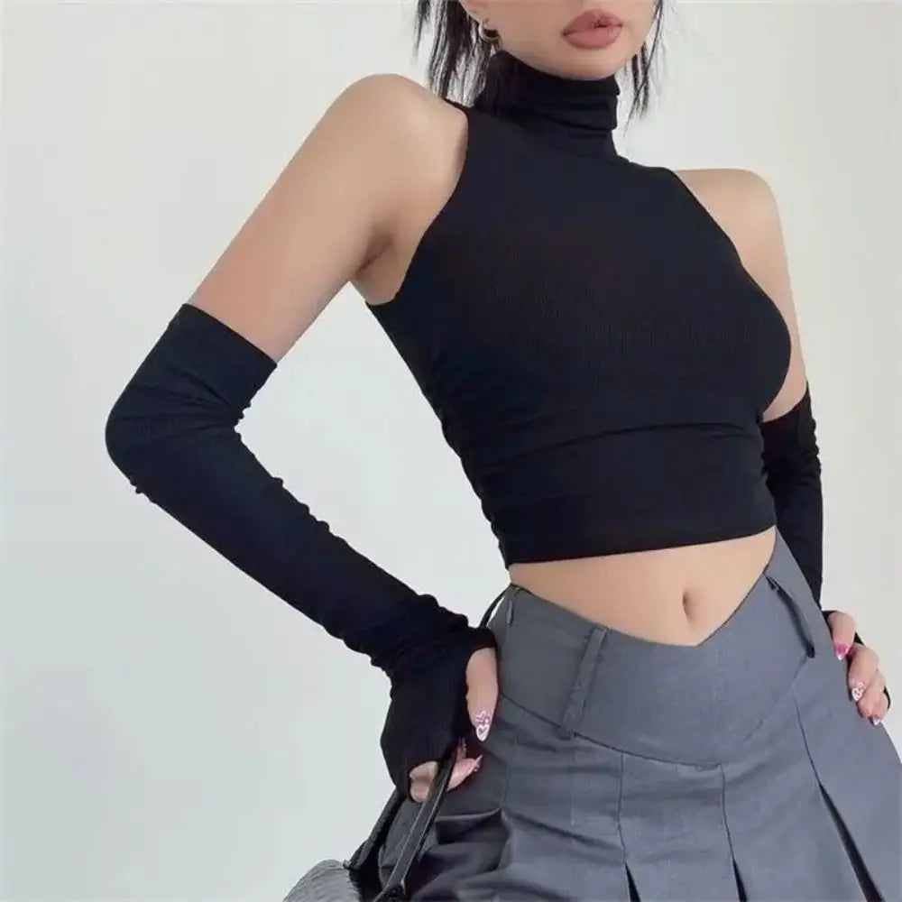 Camisole Top With Suspender Turtleneck