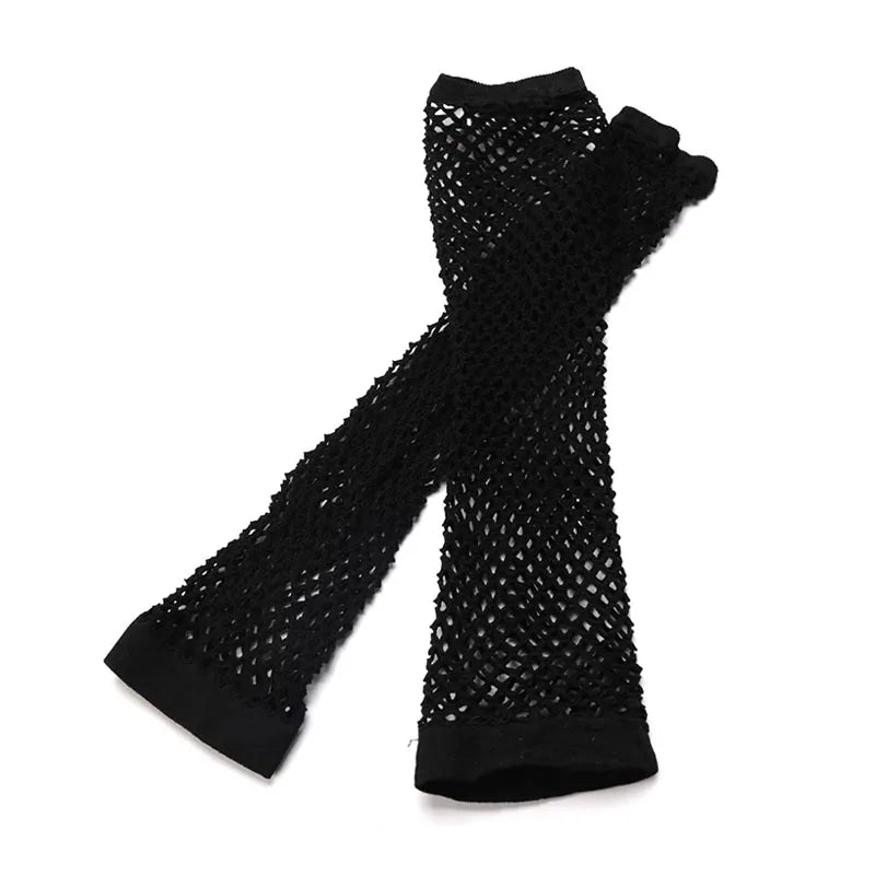 Signature Fishnet Fingerless Elbow Gloves