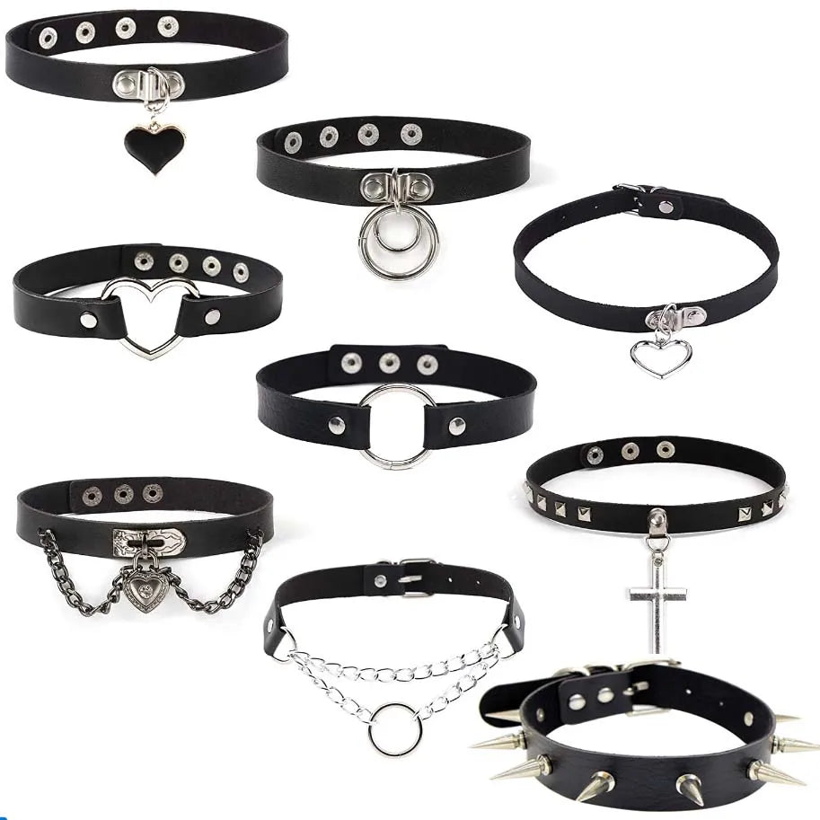 Choker Necklace In Leather