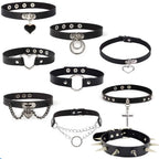 Choker Necklace In Leather