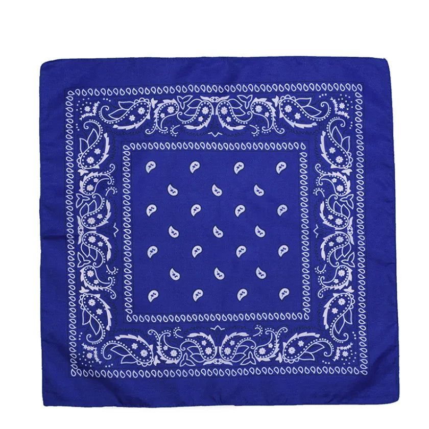Bandana Black Print Soft Woven Hair And Neck Scarf