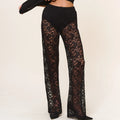 Sheer Mesh Flare Pants
