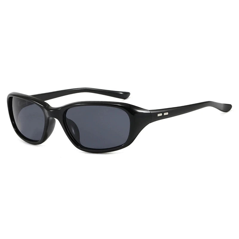 Retro Y2K Wrap Sunglasses With Brown Gradient Lens