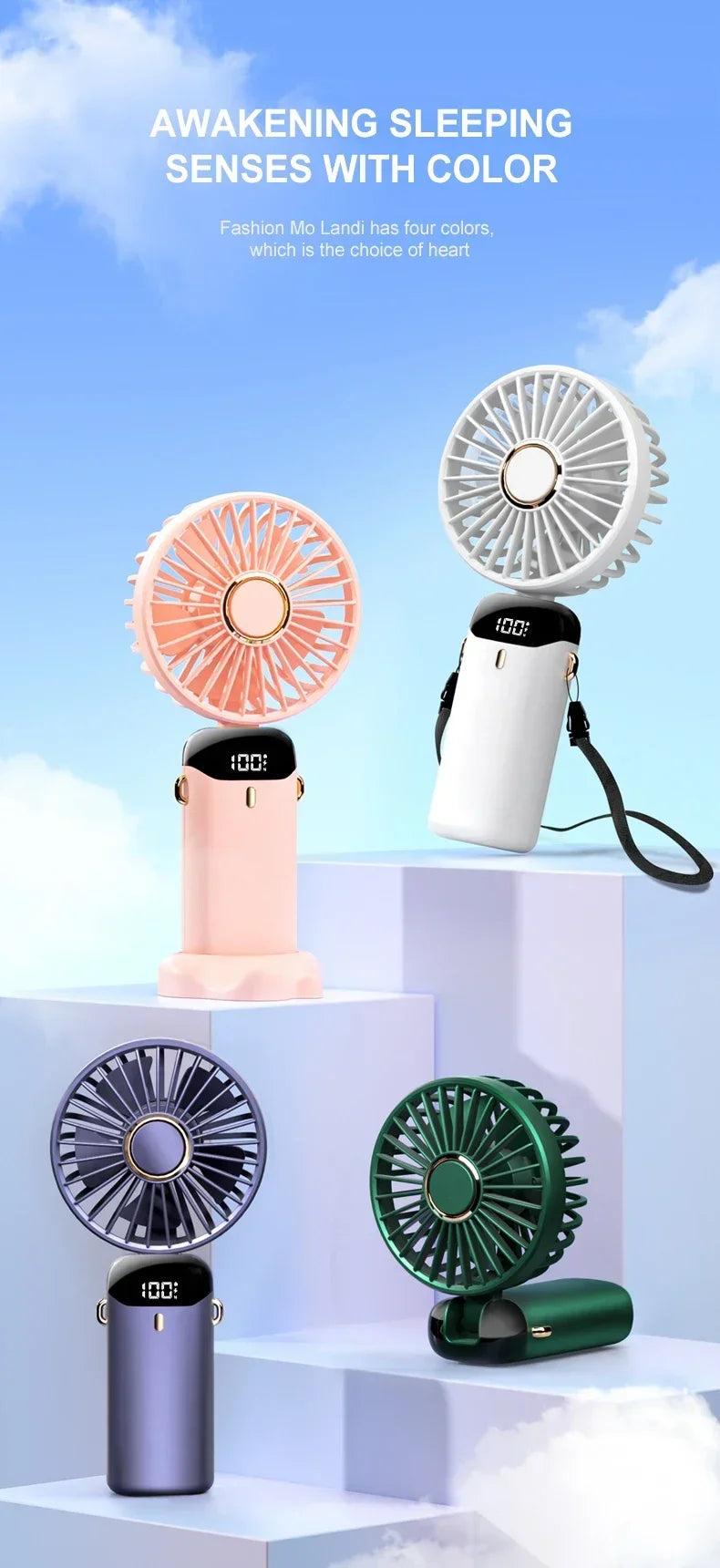 Portable Hands Free Electric Fan