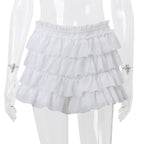 Ruffle Trim Knit Two Piece Set With Square Neck