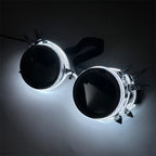 Cyberpunk LED Sunglasses With Sculpted Luminous Frame