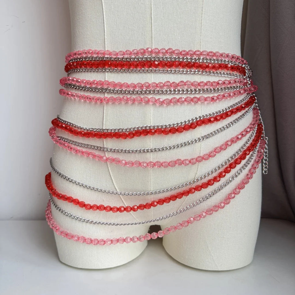 Bralette Harness Beaded Knitted Festival Party Top