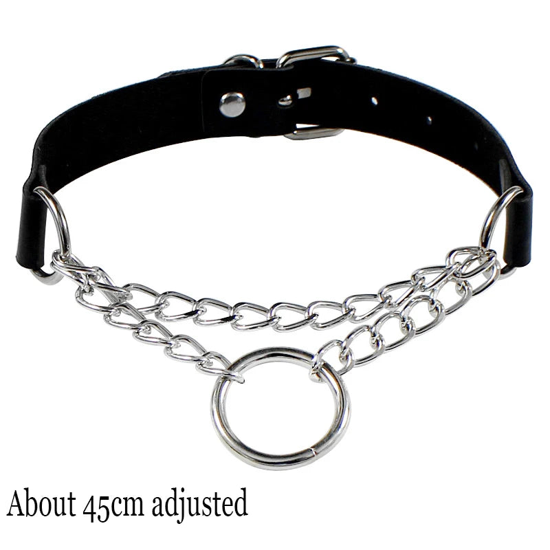 Choker Necklace In Leather