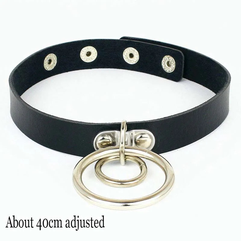 Choker Necklace In Leather