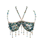 Bralette Harness Beaded Knitted Festival Party Top