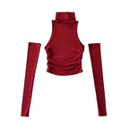 Camisole Top With Suspender Turtleneck