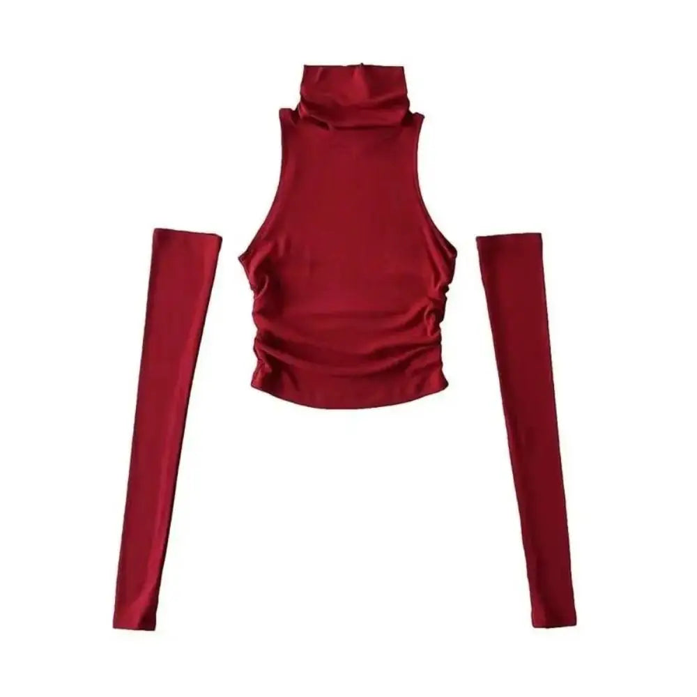 Camisole Top With Suspender Turtleneck