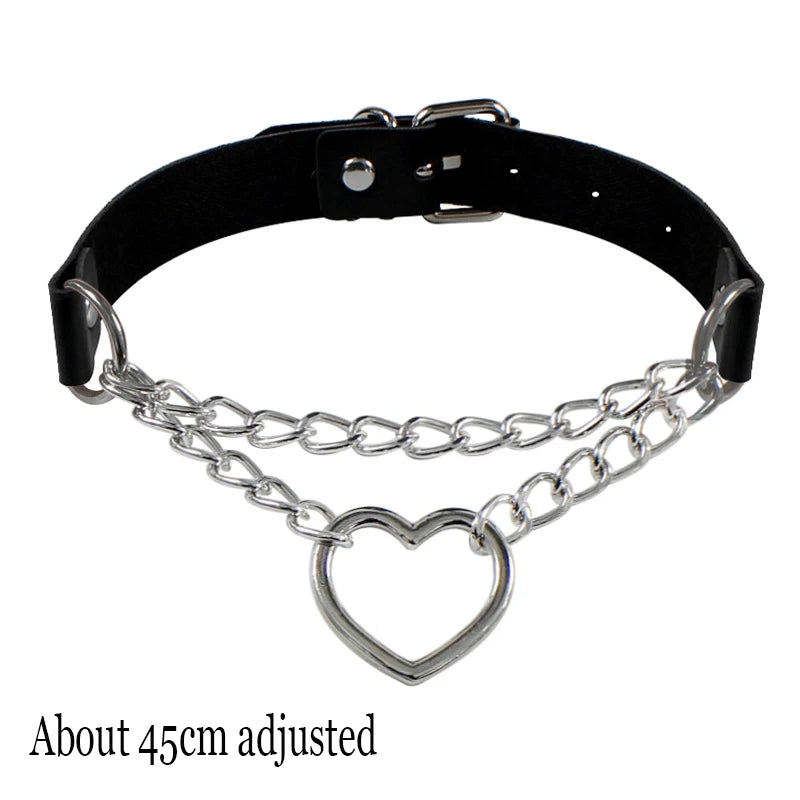 Choker Necklace In Leather