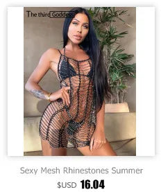 Rhinestone See-Through Top