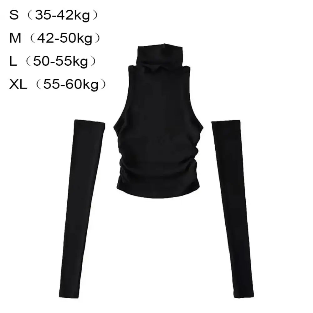 Camisole Top With Suspender Turtleneck