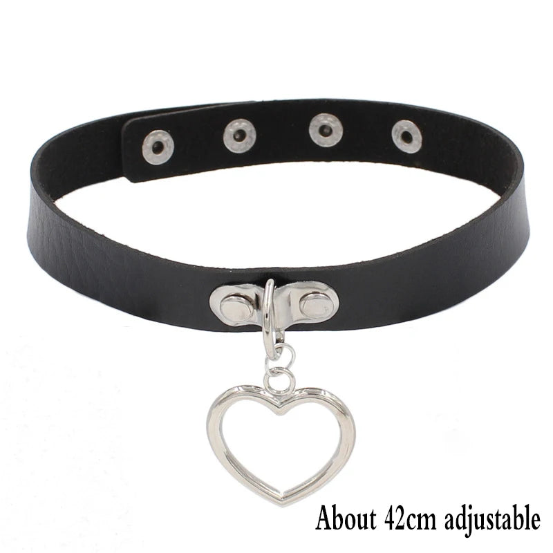 Choker Necklace In Leather