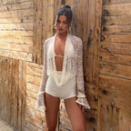 Knit Co-Ord Set With Lace-Up Halter & Draped Shorts