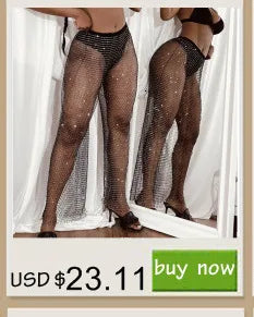 Rhinestone See-Through Top