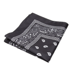 Bandana Black Print Soft Woven Hair And Neck Scarf