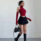 Camisole Top With Suspender Turtleneck