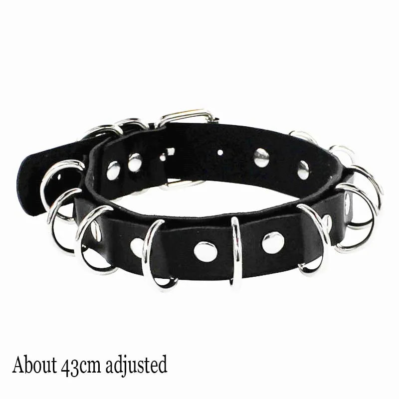 Choker Necklace In Leather