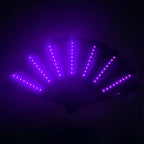 Rave Hand Fan Light up Rave Handheld Fan Travel Multipurpose Handheld Fan Carnival Accessories for Belly Dancing Performances